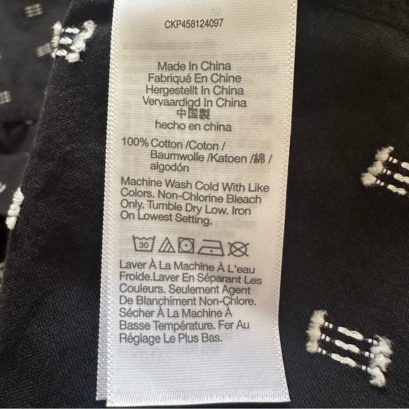 Madewell Blouse Kinston Side-Button Wrap Top in Textured Dobby True Black XL NWT - Picture 10 of 13